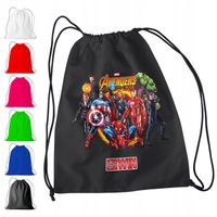WOREK PLECAK SPORTOWY NA WF DLA DZIECI - AVENGERS + IMIĘ! MARVEL LOKI HULK