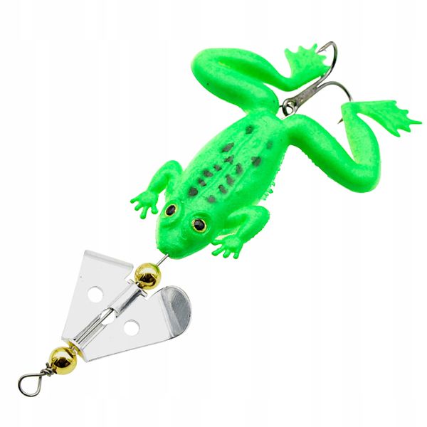 Błystka obrotowa 7,9 g blaszka spinningowa z żabą zdjęcie 7