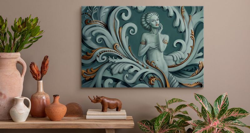 Obraz Do Salonu Sypialni Grecka MEDUZA Abstrakcja 3D Kobieta 120cm x 80cm zdjęcie 2