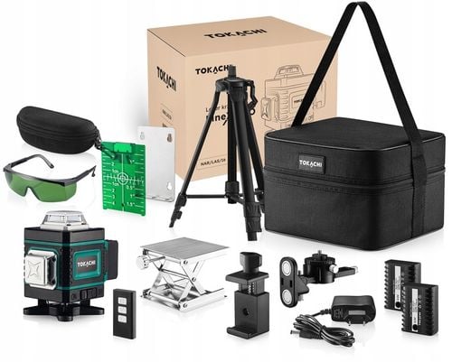 POZIOMICA LASEROWA LASER KRZYŻOWY 4D 16 LINII SAMOPOZIOMUJĄCY 360 + na Arena.pl