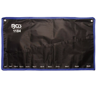 Wytrzymała Torba na Klucze Płaskie 12 Miejsc Czarna Etui Organizator