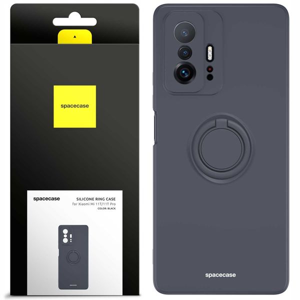 Spacecase Silicone Ring Xiaomi Mi 11T/11T Pro black zdjęcie 1