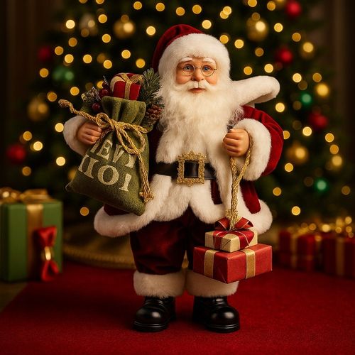 ŚPIEWAJĄCY I TAŃCZĄCY MIKOŁAJ Z PREZENTAMI DUŻY 40 CM NA BOŻE NARODZENIE na Arena.pl