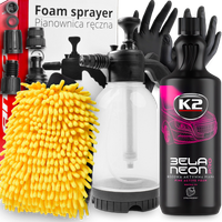 PIANOWNICA RĘCZNA AKTYWNA PIANA RÓŻOWA K2 1L RĘKAWICA Z MIKROFIBRY DO MYCIA