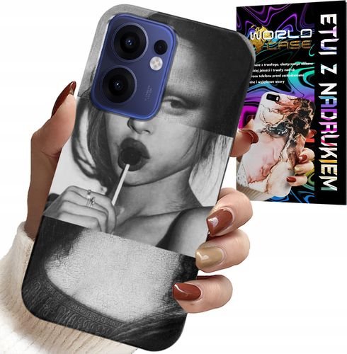 ETUI DO OPPO FIND X5 LITE - MONA LISA Z LIZAKIEM MODNE WZORY CASE na Arena.pl