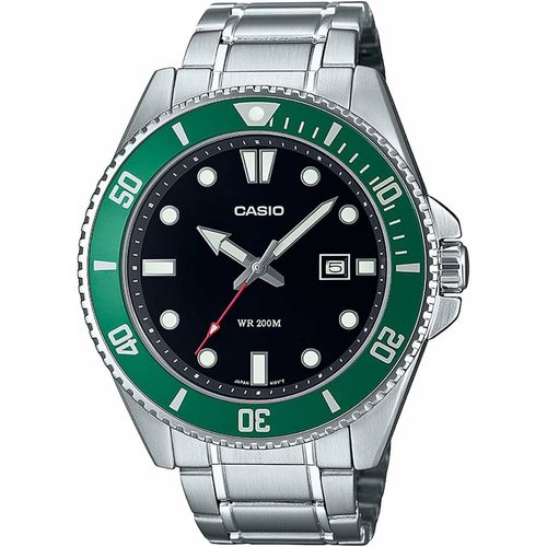 Zegarek Męski Casio MDV-107D-3AVEF Czarny Srebrzysty (Ø 46 mm) na Arena.pl
