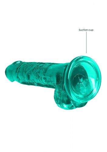 7 / 19 cm realistic dildo with balls   turquoise na Arena.pl