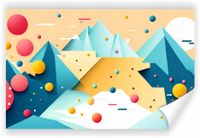 Fototapeta PREMIUM STRUKTURA ZMYWALANA ABSTRAKCYJNY KRAJOBRAZ Z KONFETTI