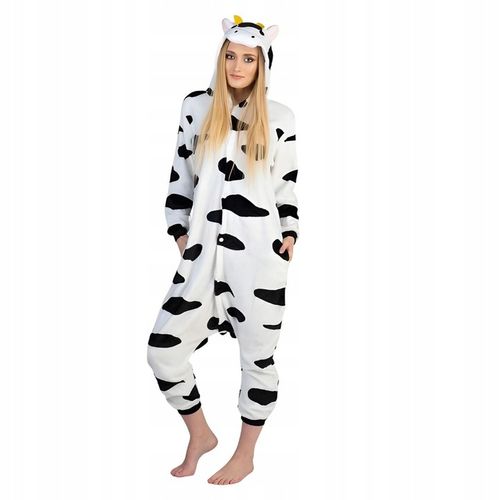 Piżama Onesie Kigurumi Kostium Przebranie Krowa XL: 175-185cm na Arena.pl