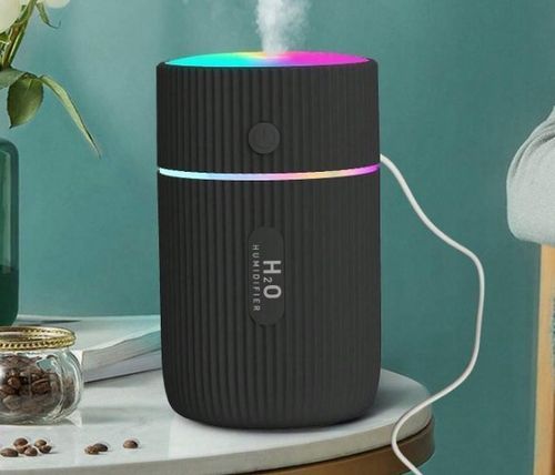 Nawilżacz powietrza dyfuzor zapachowy lampka nocna inhalacja czarny na Arena.pl