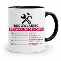 Kubek Czarny Budowlańca Majstra Fachowca Prezent Z Nadrukiem Ze Zdjęciem
