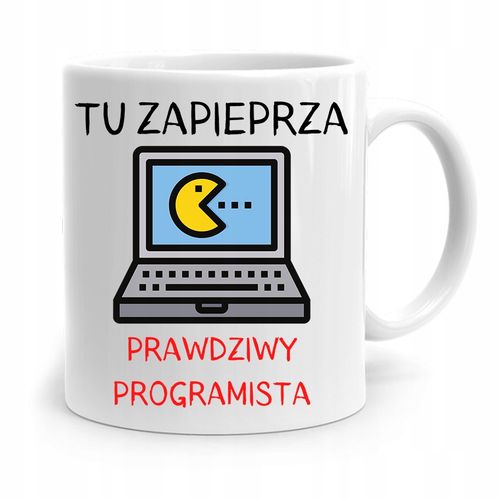 Kubek Prezent Informatyka Programisty Tu Zapieprza Z Nadrukiem Ze Zdjęciem na Arena.pl