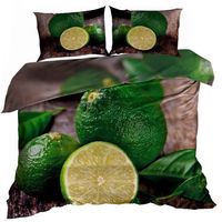 Pościel 3D bawełna satyna 160x200cm LIMONKA