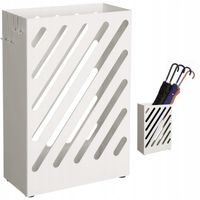 Stojak na parasole metal Songmics biały