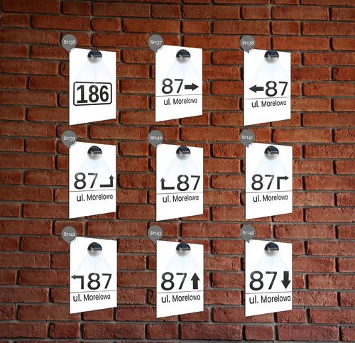 biała TABLICZKA ADRESOWA lampka led pionowa dibond numer domu 40x30 na Arena.pl