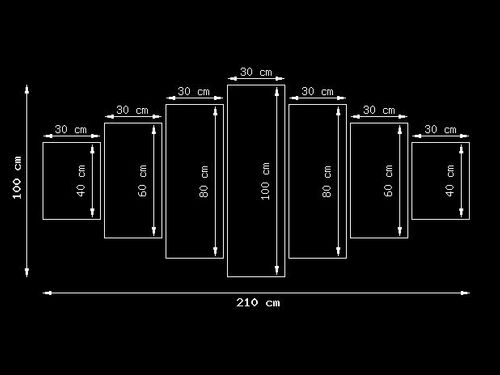 100cm 210cm Obraz 7 elem Majstersztyk ścienny druk cyfrowy na Arena.pl