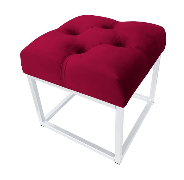 Pufa CHESTERFIELD LOFT ławka postawa biała MG31 zdjęcie 2