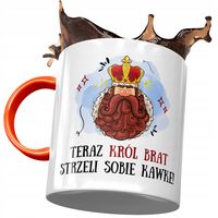 Kubek Pomarańczowy Dla Brata Na Urodziny Prezent Z Nadrukiem Ze Zdjęciem