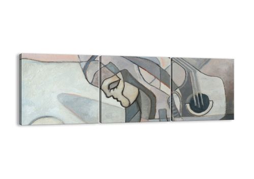 Obraz Na Płótnie - Kobieta Gitara  - 150X50 Cm - Ca150X50-3739 na Arena.pl