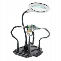 Trzecia ręka z lupą uchwyt serwisowy do lutowania ZD 11M-2 LED 4-ramienny