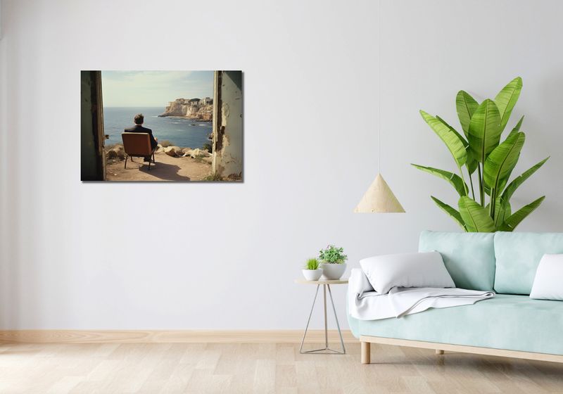 Obraz 90x60cm Samotna Nadmorska Konfrontacja zdjęcie 2