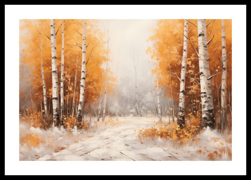 Plakat 45x30cm Jesienne Brzozy zdjęcie 3