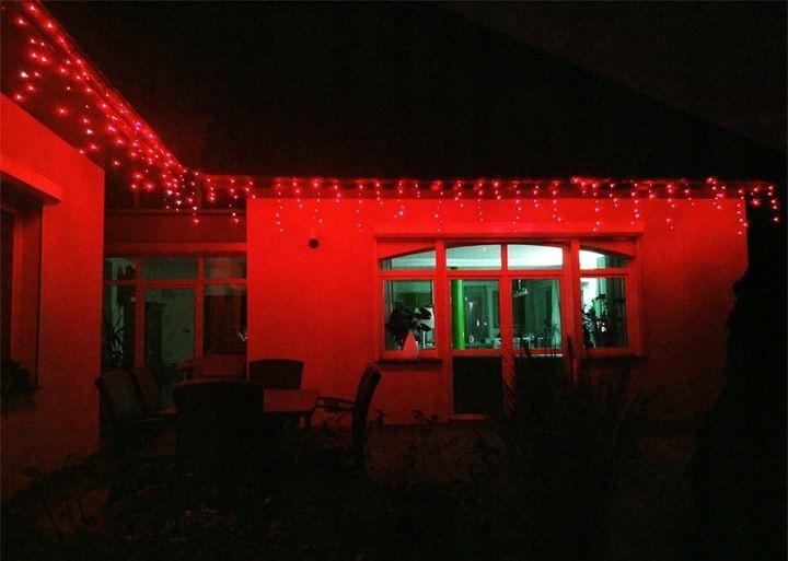 KURTYNA SOPLE 300LED 15m ZEWNĘTRZNE TIMER NIEBIESK zdjęcie 3