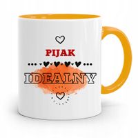 Dla Alkoholika Pijaka Kubek Żółty Na Prezent Z Nadrukiem Ze Zdjęciem
