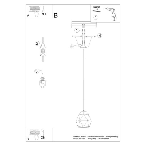 Lampa wisząca ceramiczna MINT zdjęcie 6