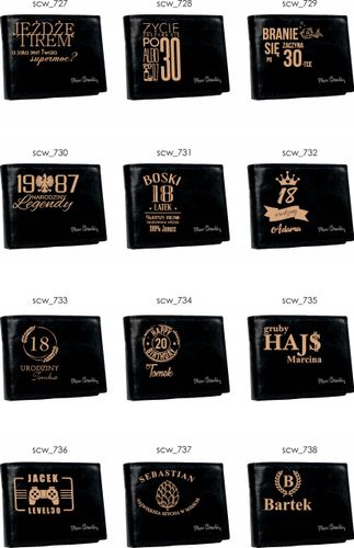 Portfel Pierre Cardin z GRAWEREM czarny prezent dla NAUCZYCIELA dużo wzorów na Arena.pl