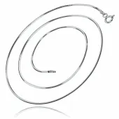 DELIKATNY SREBRNY ŁAŃCUSZEK ŻMIJKA 0.7MM LINKA SNAKE WĄŻ 55CM