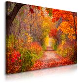 OBRAZ DO SALONU NA PŁÓTNIE JESIENNY PARK LAS DRZEWA PEJZAŻ NATURA 120x80