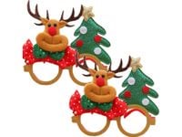 2x okulary świąteczne święta śmieszne przebranie