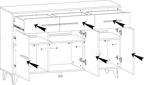 FRIDA K3D3S Komoda Gała Meble na Arena.pl