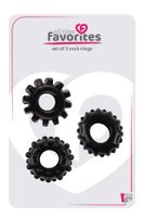 All Time Favorites Set Of 3 Cockrings Black