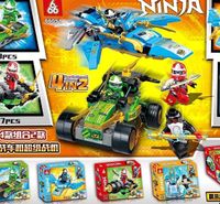 Zestaw klocków Ninja 4w1: Super pojazdy i wojownicy dla małych mistrzów