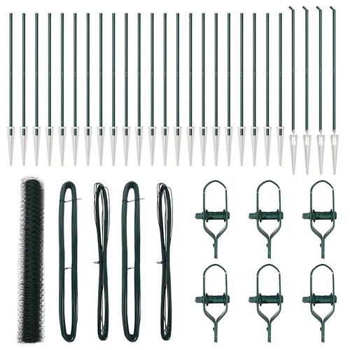 Ogrodzenie z słupkami Zielony 1.4 x 50 m Stal pokryta PCV na Arena.pl