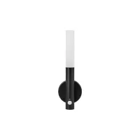 Lampa LED 2.5W 4000K czarna PIR akumulator USB do wejścia i na schody