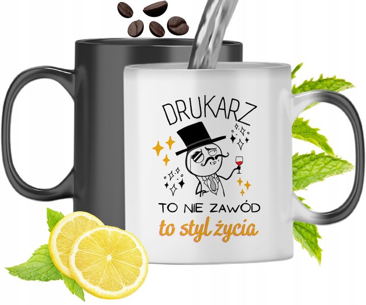 Dla Drukarza Kubek Magiczny Na Urodziny Prezent Z Nadrukiem Ze Zdjęciem zdjęcie 1