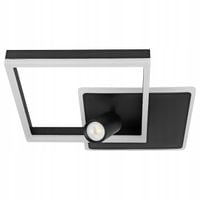 Lampa Sufitowa LED Plafon Natynkowa Do Salonu 38W + Spot GU10 Halogenowa