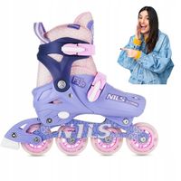 Rolki dla dziewczynki Regulowane rozmiar M (34-37) max 60kg lekkie NILS