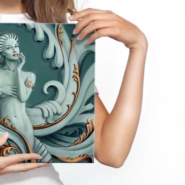 Obraz Do Salonu Sypialni Grecka MEDUZA Abstrakcja 3D Kobieta 120cm x 80cm zdjęcie 4