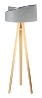 Lampa stojąca GEMSTONE szara/srebrna/sosna