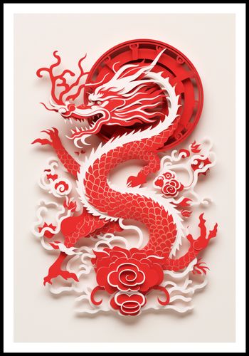 Plakat 67,5x100cm Czerwony Smok na Arena.pl