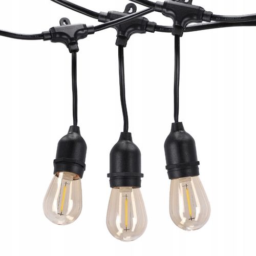 Girlanda Świetlna Ogrodowa Łańcuch Świetlny 20 m + 20 LED E27 Wodoodporna na Arena.pl