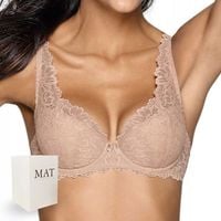 Biustonosz usztywniany Mat Carmela 80B beż braletka śliczna koronka