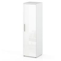 Szafa Komoda Słupek Zamykany Regał Pojemny Garderoba Do Salonu Biały Połysk