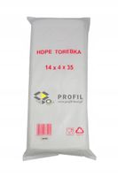 torebki foliowe hdpe 14/4x35 (22x35) a'800 6 um
