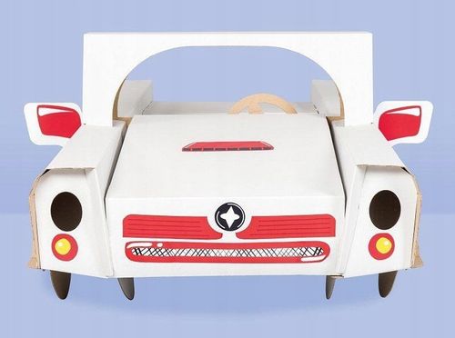 Samochód duży kartonowy z naklejkami na Arena.pl