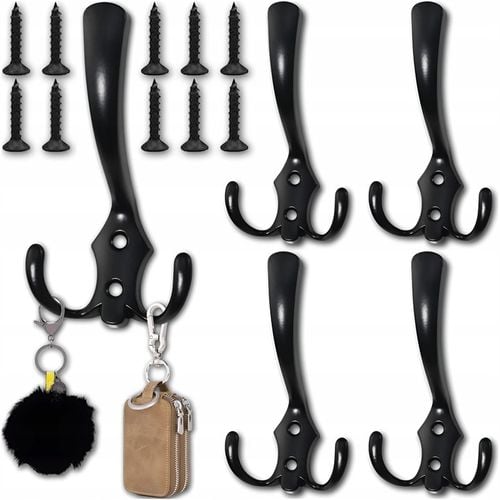 5 x Wieszak Meblowy na Ubrania Ścienny 15 Haczyków na Arena.pl